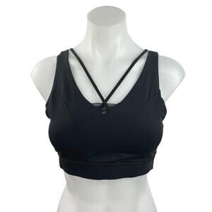 Pineapple Clothing Black Crossback Activewear Fitness Yoga Gym Sports Bra Size M